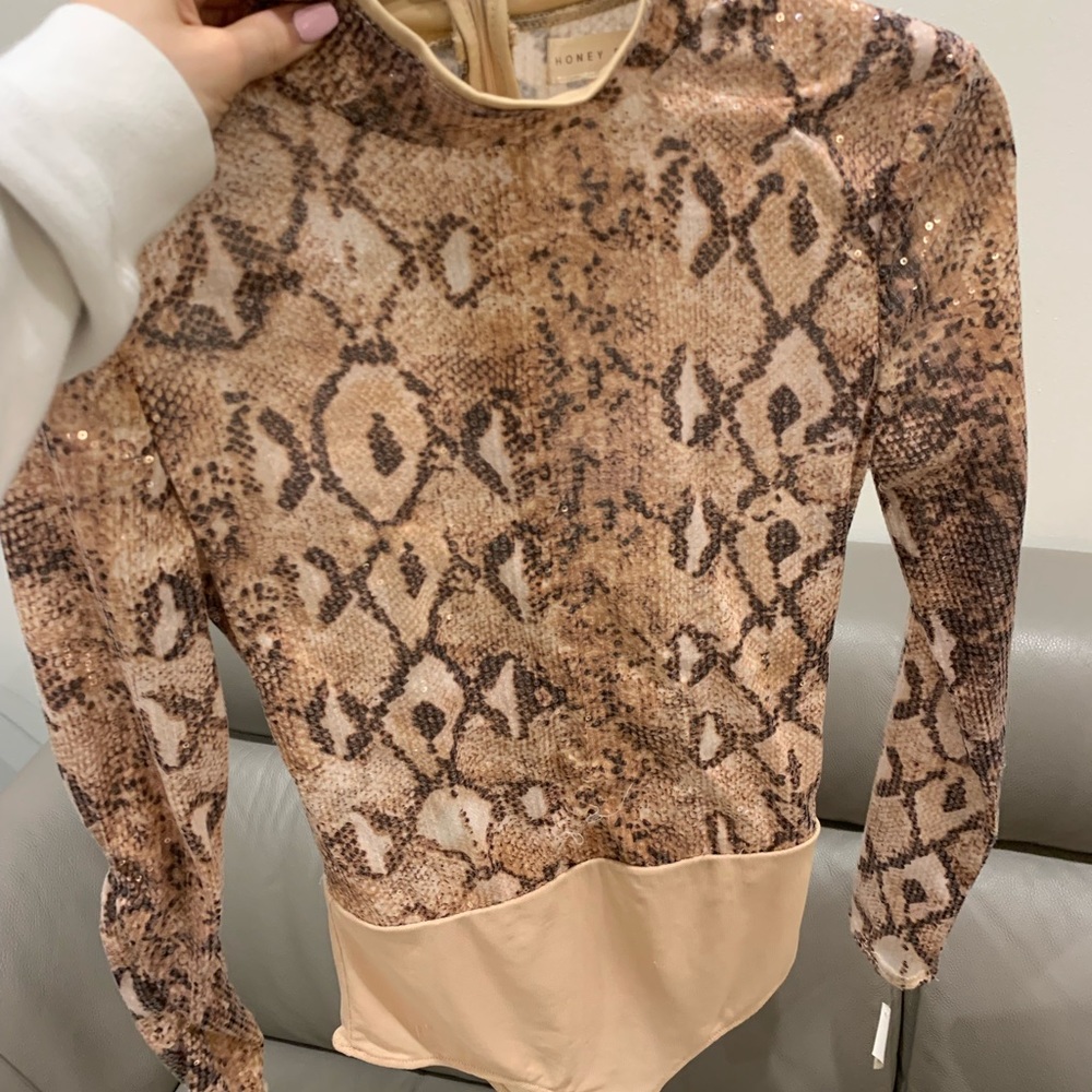 Women’s sequin snake bodysuit size small